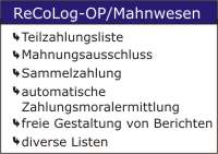 Offene Posten Verwaltung und Mahnung im ReCoLog-Office - Software für alle Entsorgungsunternehmen